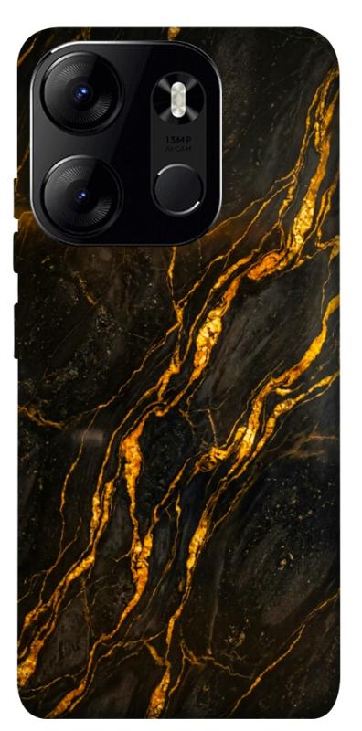 Чохол itsPrint Black gold для Tecno Spark Go 2023, мармур, купити оптом з доставкою