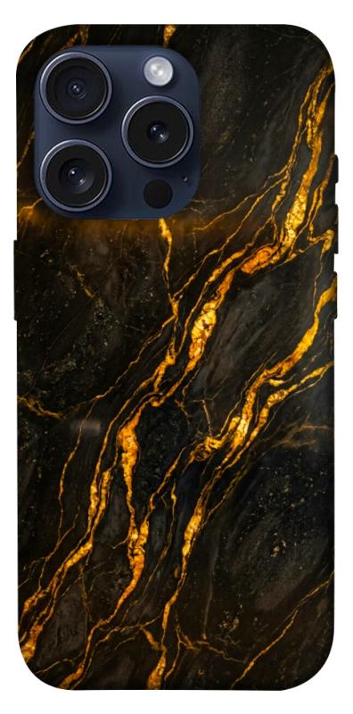 Чехол itsPrint Black gold для Apple iPhone 15 Pro (6.1"), мрамор, купить оптом с доставкой