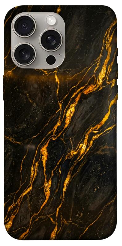 Чохол itsPrint Black gold для Apple iPhone 15 Pro Max (6.7"), мармур, купити оптом з доставкою