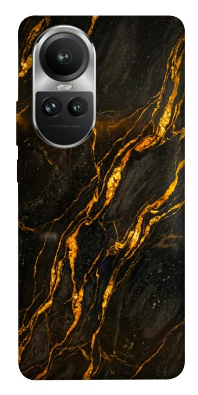 Чохол itsPrint Black gold для Oppo Reno 10, мармур, купити оптом з доставкою