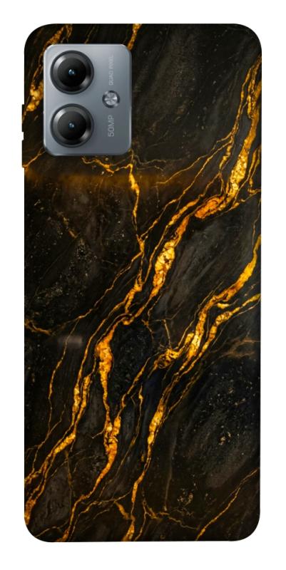 Чехол itsPrint Black gold для Motorola Moto G14, мрамор, купить оптом с доставкой