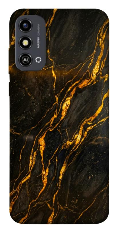 Чехол itsPrint Black gold для ZTE Blade A53, мрамор, купить оптом с доставкой