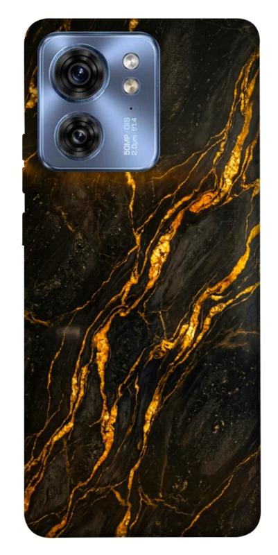 Чохол itsPrint Black gold для Motorola Edge 40, мармур, купити оптом з доставкою