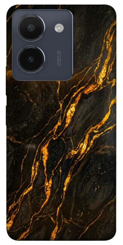 Чохол itsPrint Black gold для Vivo Y36, мармур, купити оптом з доставкою