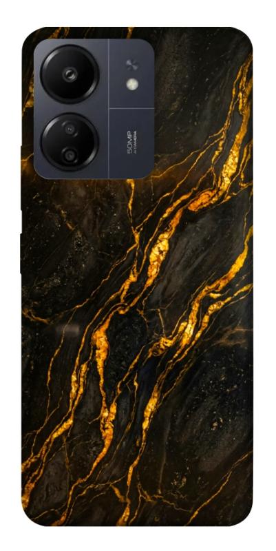 Чехол itsPrint Black gold для Xiaomi Redmi 13C, мрамор, купить оптом с доставкой