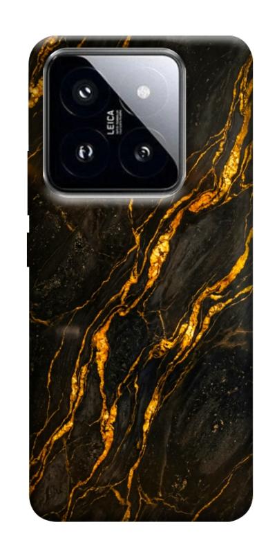 Чохол itsPrint Black gold для Xiaomi 14 Pro, мармур, купити оптом з доставкою