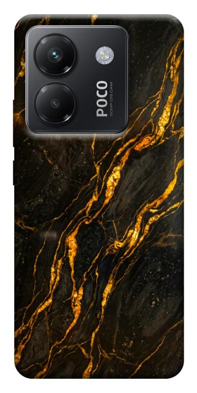 Чохол itsPrint Black gold для Xiaomi Poco M7 Pro 5G, мармур, купити оптом з доставкою