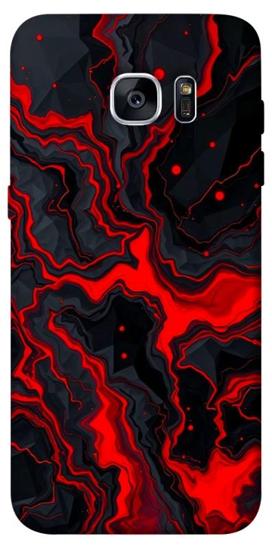Чехол itsPrint Black red marble для Samsung G935F Galaxy S7 Edge, мрамор, купить оптом с доставкой