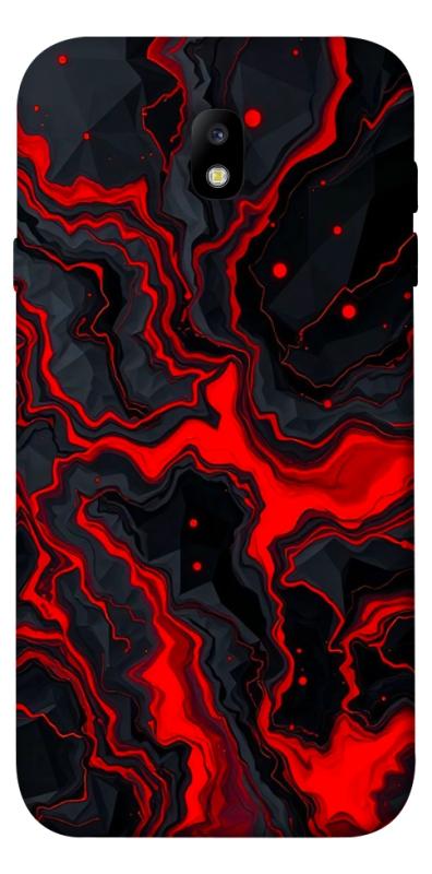 Чехол itsPrint Black red marble для Samsung J730 Galaxy J7 (2017), мрамор, купить оптом с доставкой