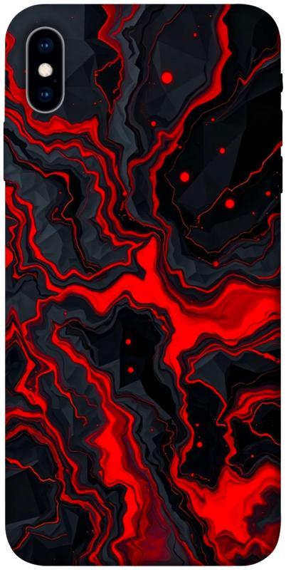 Чохол itsPrint Black red marble для Apple iPhone X (5.8"), мармур, купити оптом з доставкою