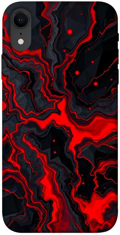 Чохол itsPrint Black red marble для Apple iPhone XR (6.1"), мармур, купити оптом з доставкою