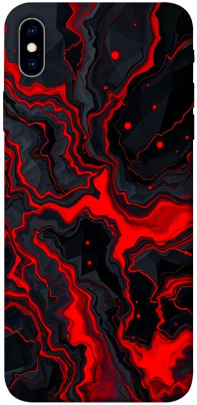 Чохол itsPrint Black red marble для Apple iPhone XS Max (6.5"), мармур, купити оптом з доставкою