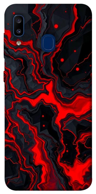 Чохол itsPrint Black red marble для Samsung Galaxy A20 / A30, мармур, купити оптом з доставкою