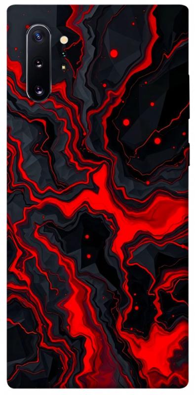 Чехол itsPrint Black red marble для Samsung Galaxy Note 10 Plus, мрамор, купить оптом с доставкой