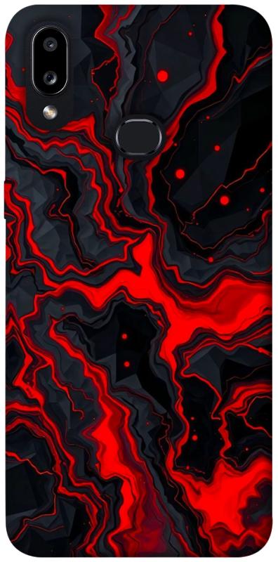 Чехол itsPrint Black red marble для Samsung Galaxy A10s, мрамор, купить оптом с доставкой