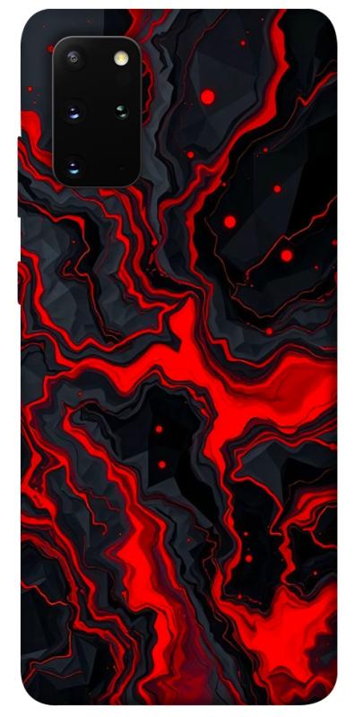 Чохол itsPrint Black red marble для Samsung Galaxy S20+, мармур, купити оптом з доставкою
