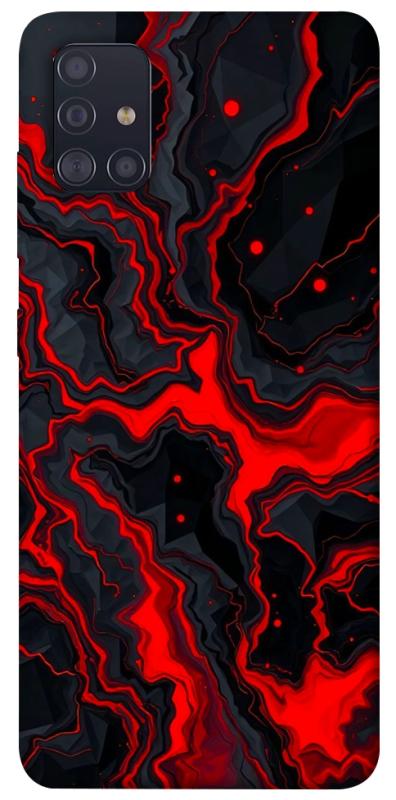 Чохол itsPrint Black red marble для Samsung Galaxy A51, мармур, купити оптом з доставкою