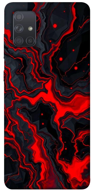 Чехол itsPrint Black red marble для Samsung Galaxy A71, мрамор, купить оптом с доставкой