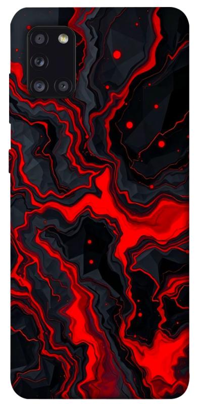 Чехол itsPrint Black red marble для Samsung Galaxy A31, мрамор, купить оптом с доставкой