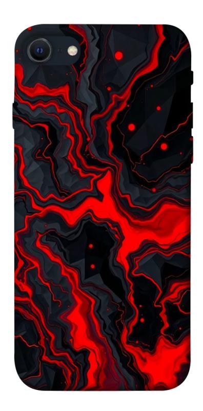 Чехол itsPrint Black red marble для Apple iPhone SE (2020), мрамор, купить оптом с доставкой