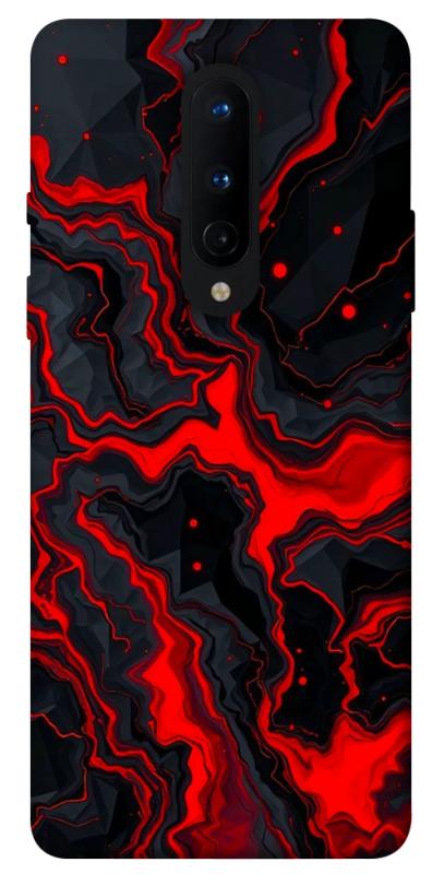 Чехол itsPrint Black red marble для OnePlus 8, мрамор, купить оптом с доставкой