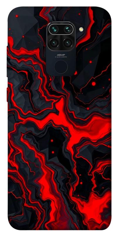 Чехол itsPrint Black red marble для Xiaomi Redmi Note 9 / Redmi 10X, мрамор, купить оптом с доставкой