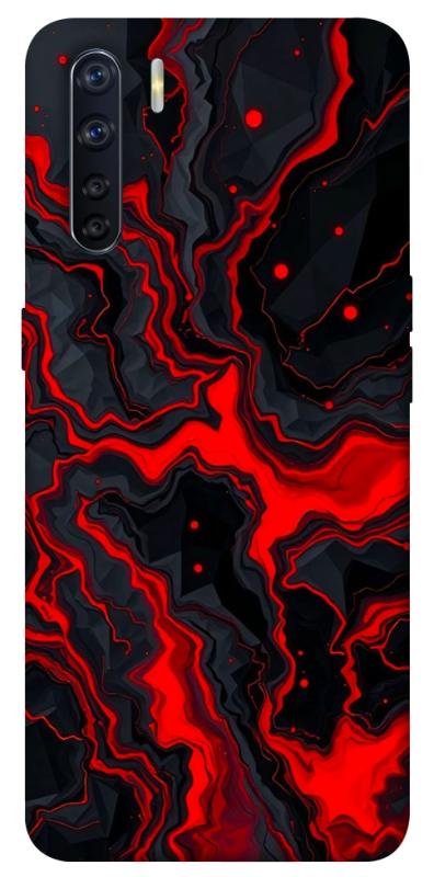 Чохол itsPrint Black red marble для Oppo A91, мармур, купити оптом з доставкою