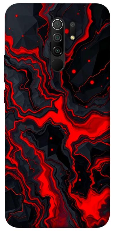 Чохол itsPrint Black red marble для Xiaomi Redmi 9, мармур, купити оптом з доставкою