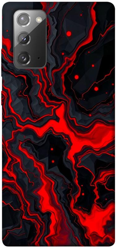Чехол itsPrint Black red marble для Samsung Galaxy Note 20, мрамор, купить оптом с доставкой
