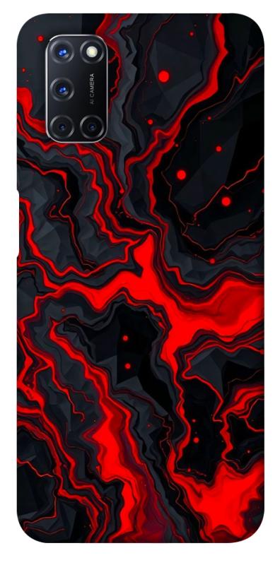 Чехол itsPrint Black red marble для Oppo A52 / A72 / A92, мрамор, купить оптом с доставкой