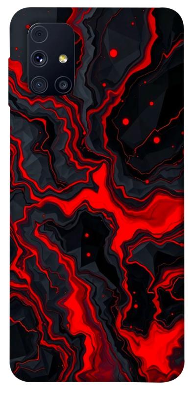 Чехол itsPrint Black red marble для Samsung Galaxy M31s, мрамор, купить оптом с доставкой
