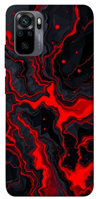 Чохол itsPrint Black red marble для Xiaomi Redmi Note 10 / Note 10s, мармур, купити оптом з доставкою