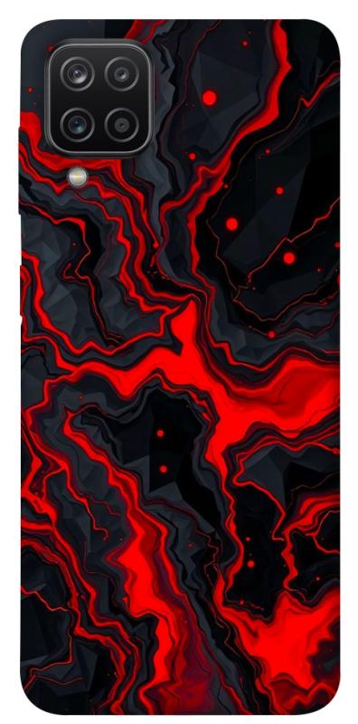 Чехол itsPrint Black red marble для Samsung Galaxy A12, мрамор, купить оптом с доставкой