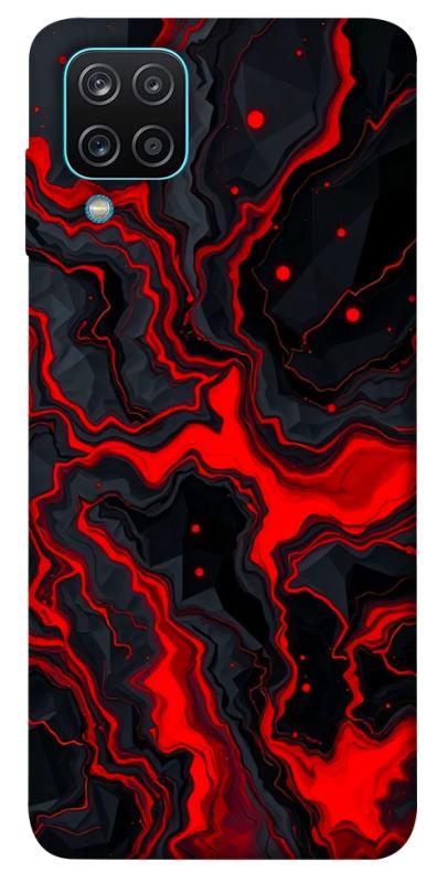 Чохол itsPrint Black red marble для Samsung Galaxy A12, мармур, купити оптом з доставкою