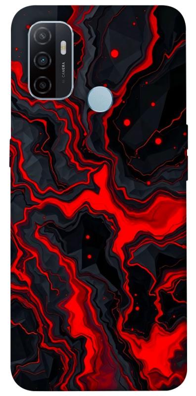 Чохол itsPrint Black red marble для Oppo A53 / A32 / A33, мармур, купити оптом з доставкою