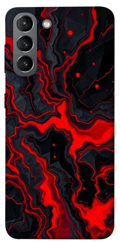 Чехол itsPrint Black red marble для Samsung Galaxy S21, мрамор, купить оптом с доставкой