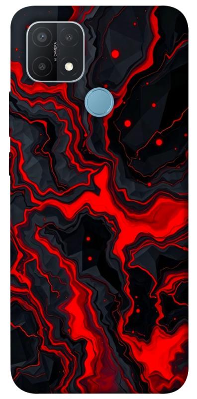 Чехол itsPrint Black red marble для Oppo A15s / A15, мрамор, купить оптом с доставкой