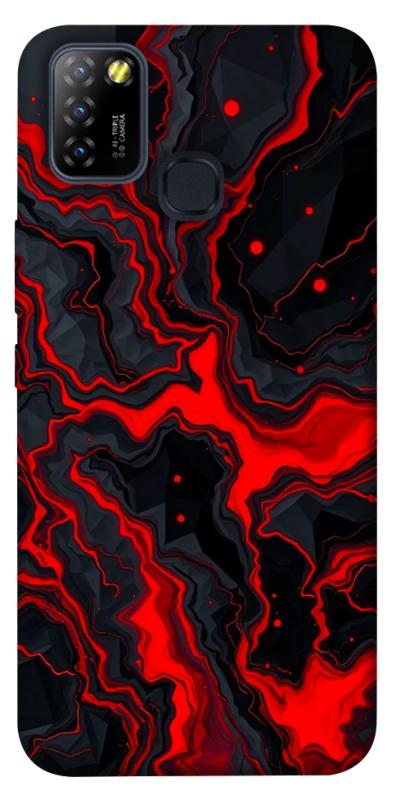 Чохол itsPrint Black red marble для Infinix Hot 10 Lite, мармур, купити оптом з доставкою