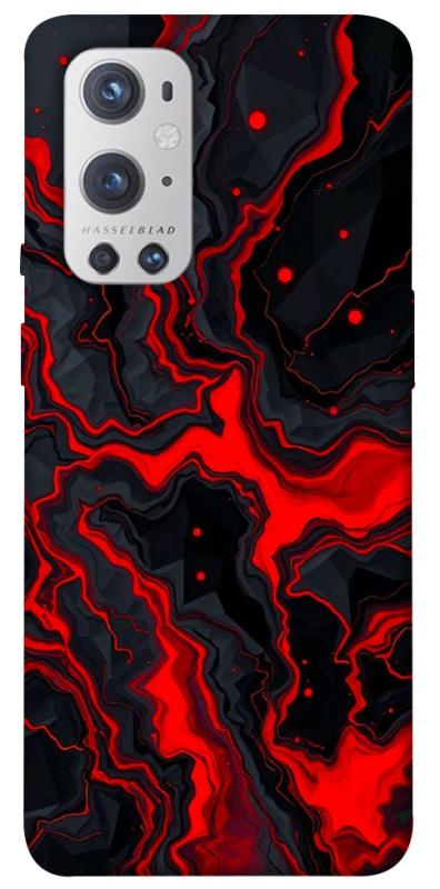 Чехол itsPrint Black red marble для OnePlus 9 Pro, мрамор, купить оптом с доставкой