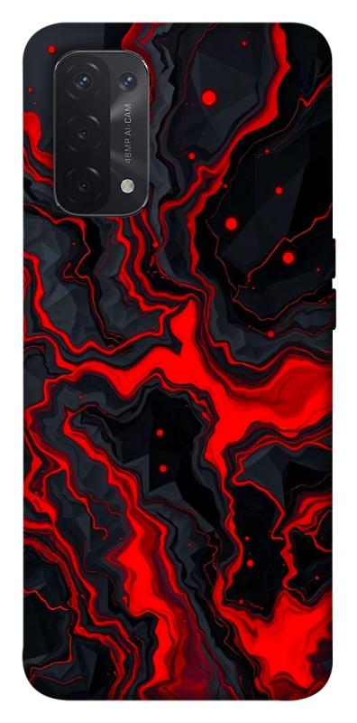 Чохол itsPrint Black red marble для Oppo A54 4G, мармур, купити оптом з доставкою