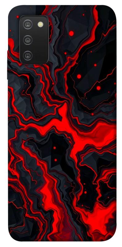 Чохол itsPrint Black red marble для Samsung Galaxy A03s, мармур, купити оптом з доставкою