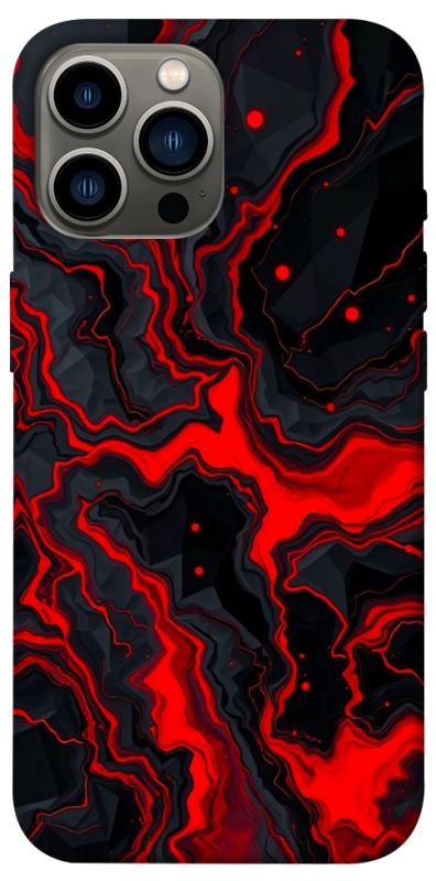 Чохол itsPrint Black red marble для Apple iPhone 13 Pro Max (6.7"), мармур, купити оптом з доставкою