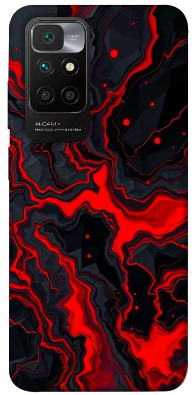 Чохол itsPrint Black red marble для Xiaomi Redmi 10, мармур, купити оптом з доставкою