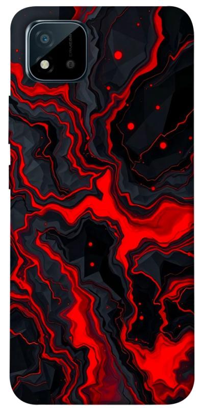 Чохол itsPrint Black red marble для Realme C11 (2021), мармур, купити оптом з доставкою
