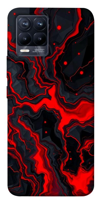 Чохол itsPrint Black red marble для Realme 8, мармур, купити оптом з доставкою