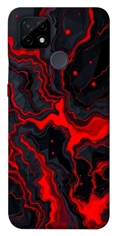 Чохол itsPrint Black red marble для Realme C21, мармур, купити оптом з доставкою