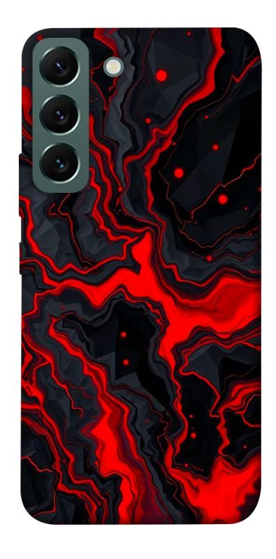 Чохол itsPrint Black red marble для Samsung Galaxy S22, мармур, купити оптом з доставкою