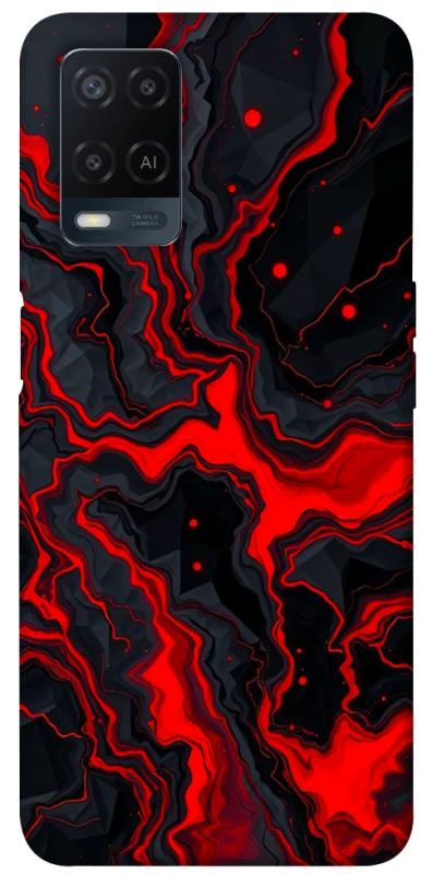 Чехол itsPrint Black red marble для Oppo A16s / A16, мрамор, купить оптом с доставкой
