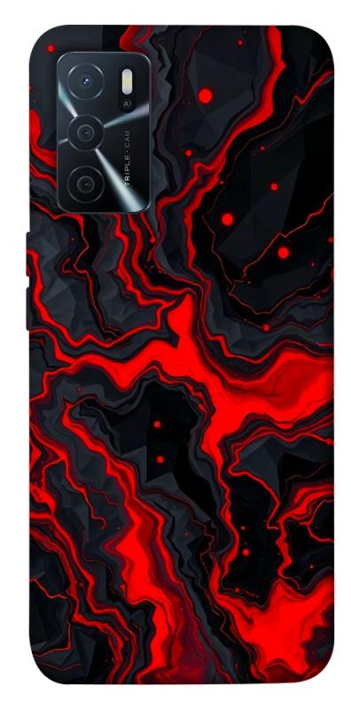 Чехол itsPrint Black red marble для Oppo A16s / A16, мрамор, купить оптом с доставкой