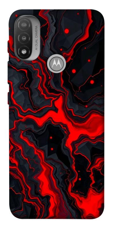 Чохол itsPrint Black red marble для Motorola Moto E20, мармур, купити оптом з доставкою